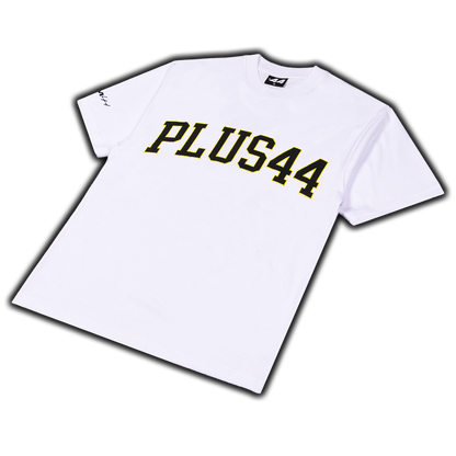 Camiseta universitaria PLUS44 - Blanca