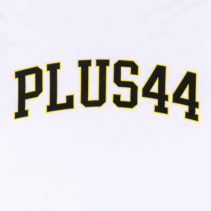 Camiseta universitaria PLUS44 - Blanca