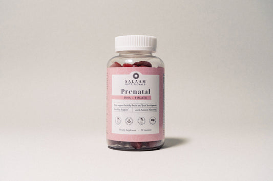 Halal Prenatal Vitamins - Gummy Multivitamins with Folate & DHA - 90 Count | Salaam Nutritionals