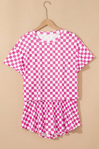 Checker T-Shirt and Skort Set