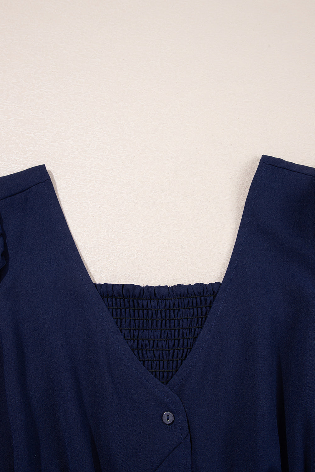 Buttoned Short Sleeve Midi Dress