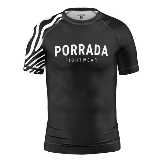 IBJJF WHITE RANKED KIDS SHORT SLEEVE RASH GUARD