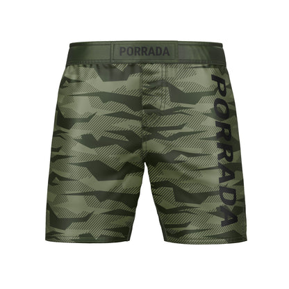 PANTALONES CORTOS DE COMBATE DE CAMUFLAJE VERDE 