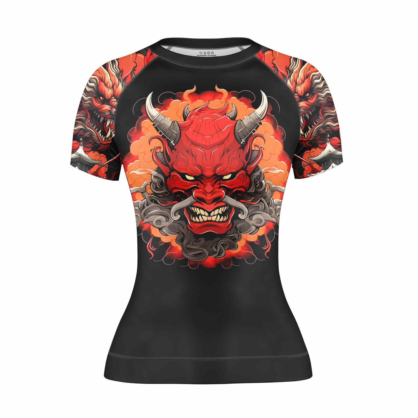 KAIDO DRAGON - RASH GUARD DE MANGA CORTA PARA MUJER 