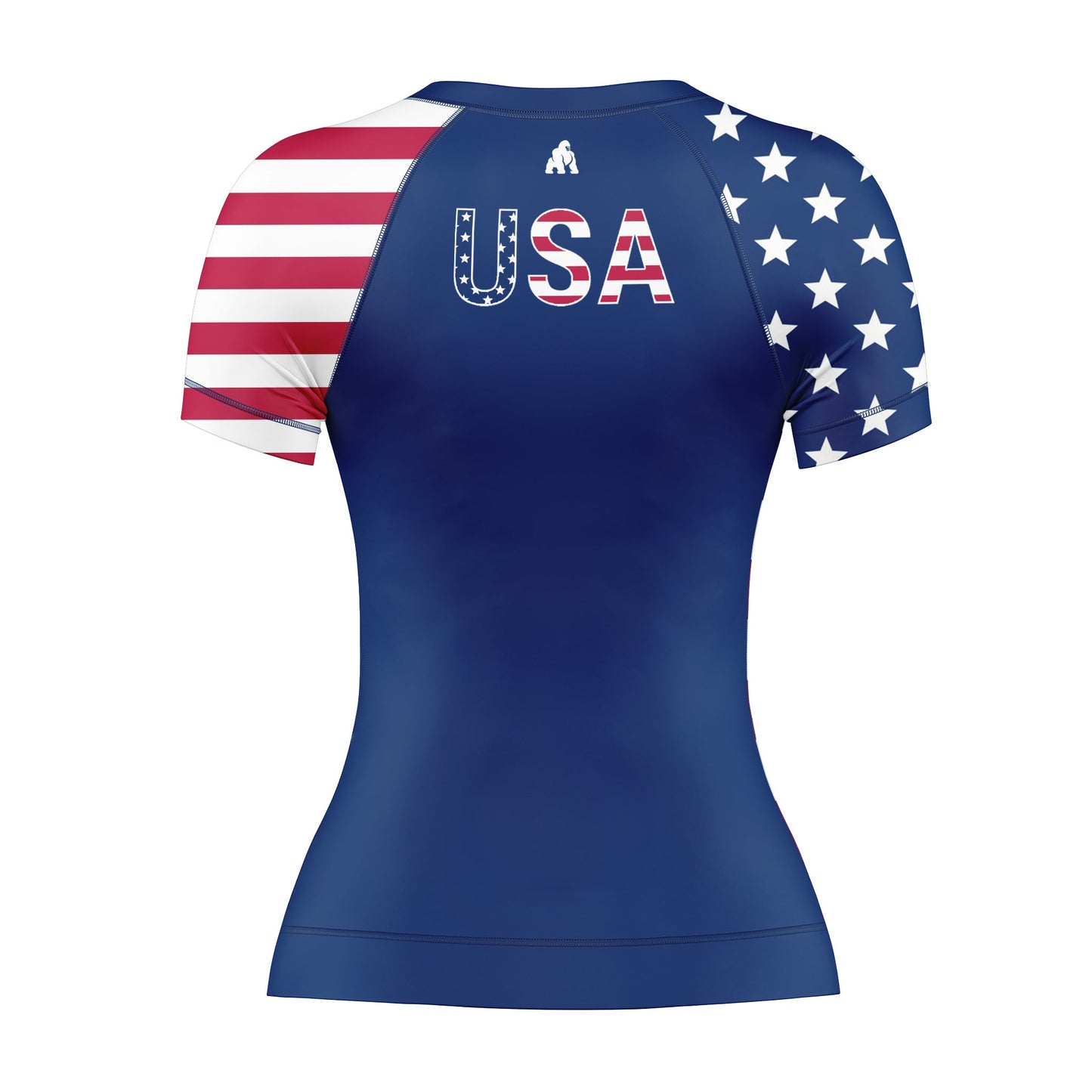 Camiseta protectora de manga corta USA PATRIOT para mujer 