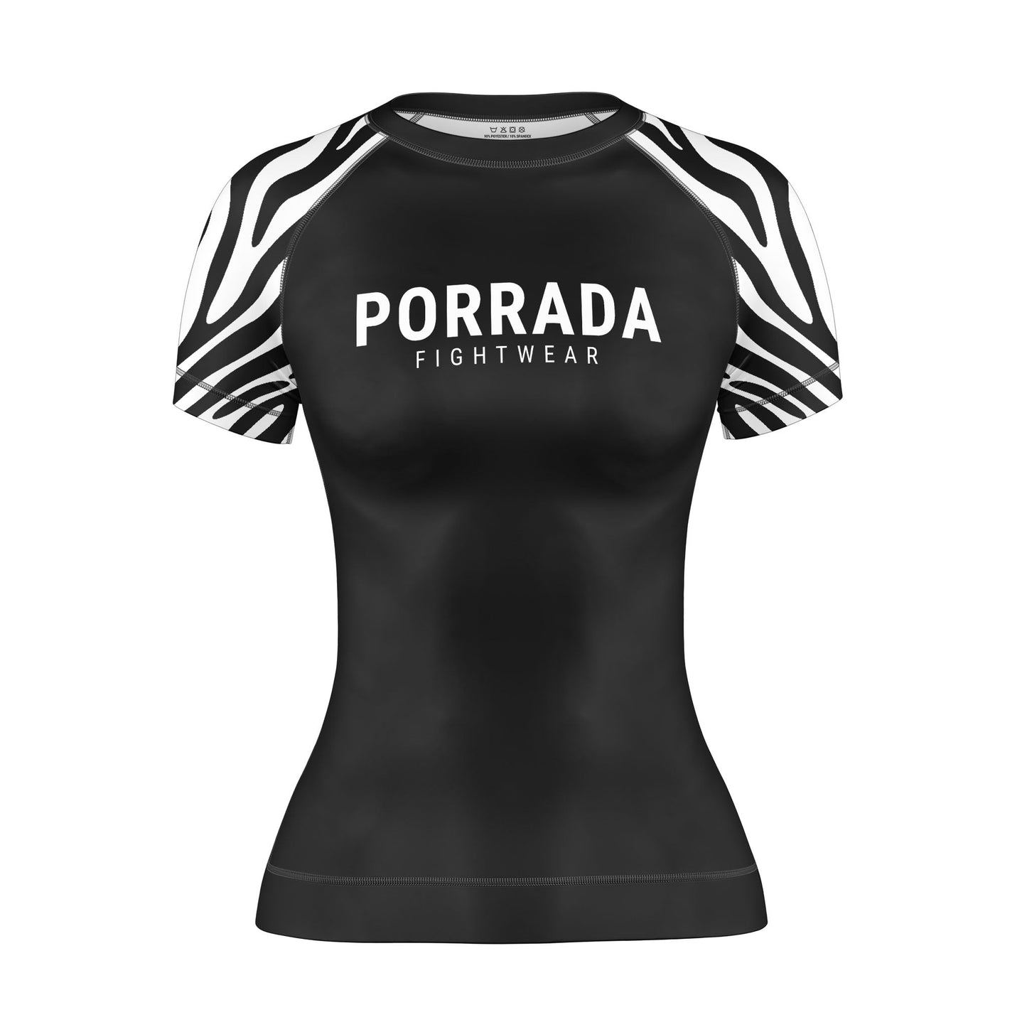 ZEBRA WOMEN SHORT SLEEVE RASH GUARD