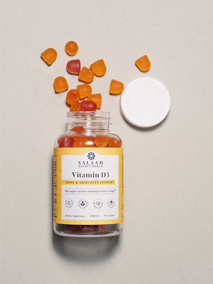 Gomitas Halal de vitamina D3 2000 UI - 90 unidades | Nutrición Salaam