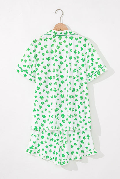 Bow Top and Shorts Pajama Set