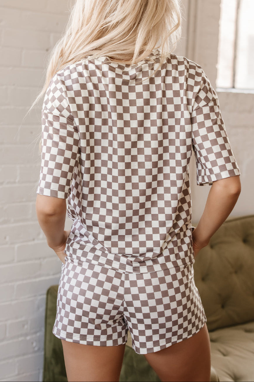 Checker Top and Shorts Set