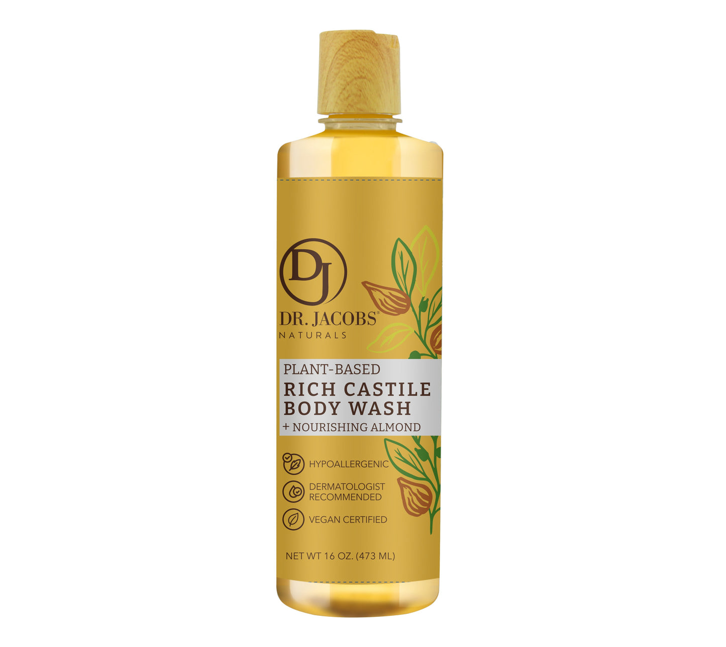 Gel de baño de Castilla con almendras (All American) 32 oz