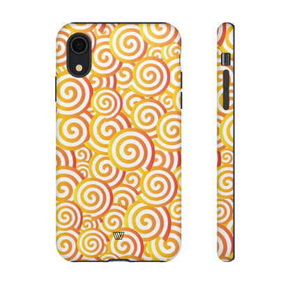 ABSTRACT SPIRAL ORANGE | Tough Phone Case