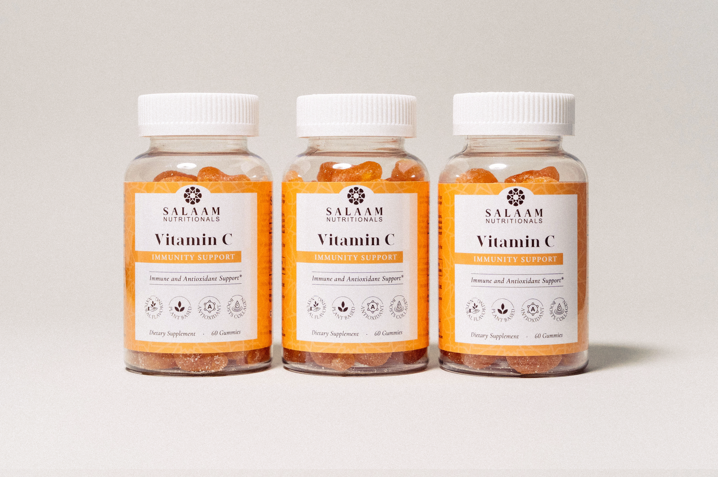 Gomitas masticables Halal con vitamina C - 60 unidades | Nutrición Salaam